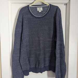 Jos. A. Bank Blue and White Crewneck Sweater